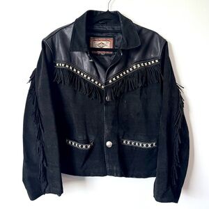 80s CHEVIGNON VINTAGE SUEDE LEATHER JACKET - Size M